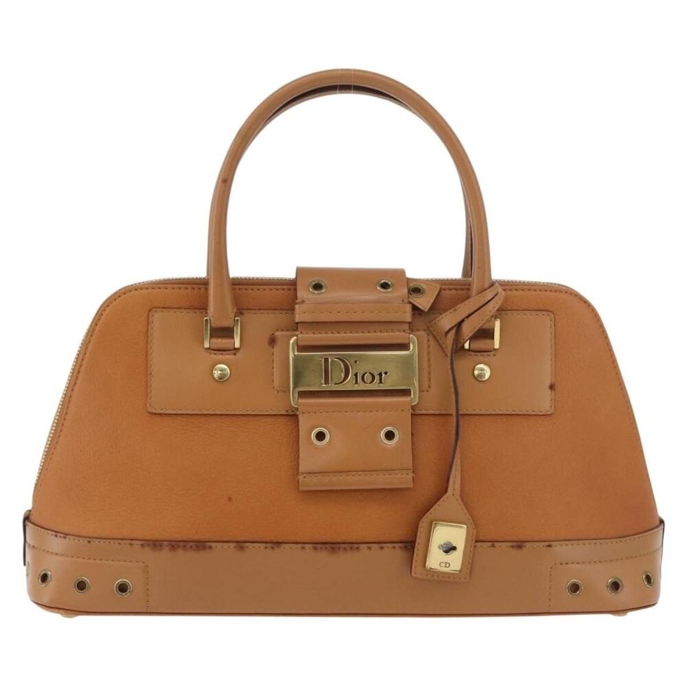 Dior Leather Street Chic Handbag Brown